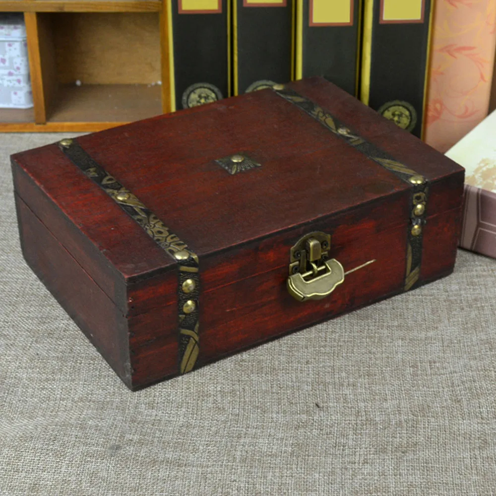 Wooden Storage Box Plain Wood with Lid Multifunction Square Hinged Craft Gift Boxes for Home Supply Storage Container Decoration