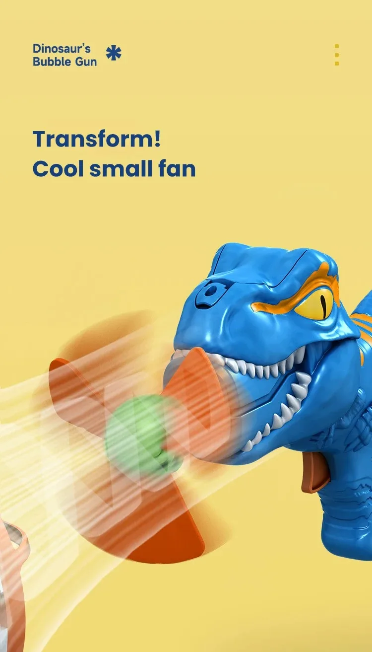 Dinosaur bubble toy for outdoor play