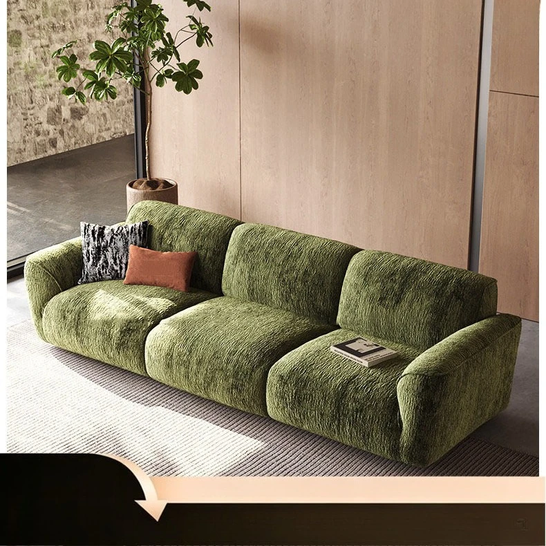 Jinyuan Grand fully dismantled and washed fabric sofa anti-cat scratch living room retro chenille small apartment cloth sofa