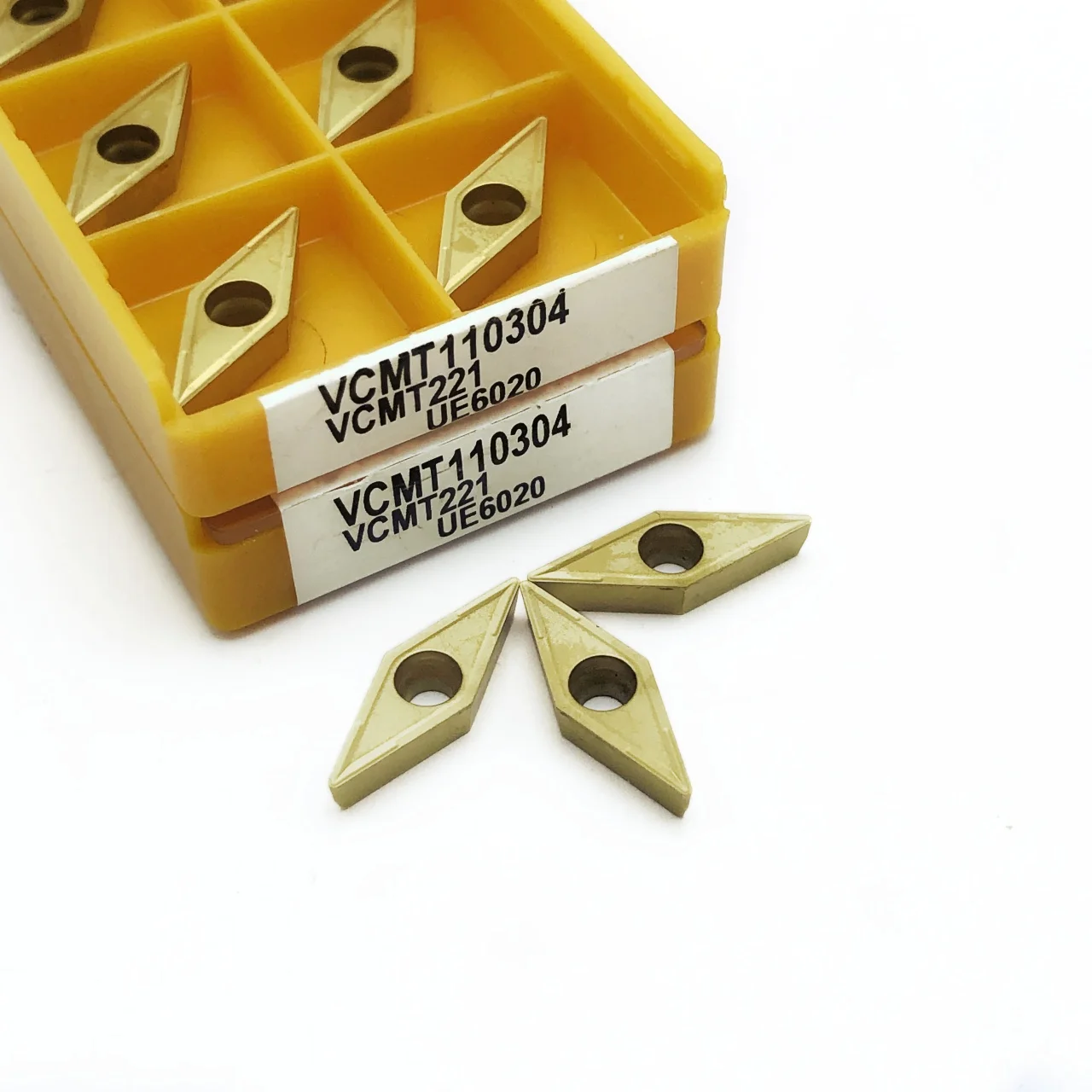 Original VCMT110304 VP15TF UE6020 Alloy Blades VCMT110304 CNC Lathe Tools Turning Inserts Hard For Stainless Steel