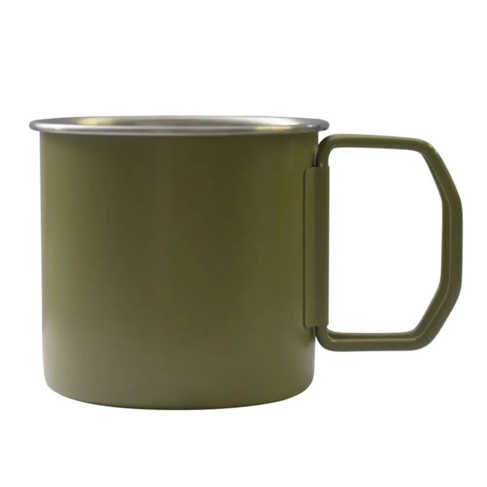 Camping Cookware Outdoor Camping Mug 260ml Travel Folding Cup Stainless Steel Nature Hike Water Cup