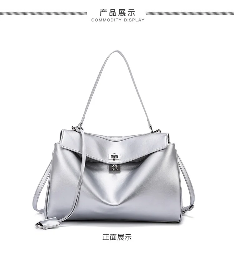 Genuine Leather Gold Retro Bag Large Capacity Tote Bag High Quality Versatile Handbag Crossbody Bag сумки копии брендов