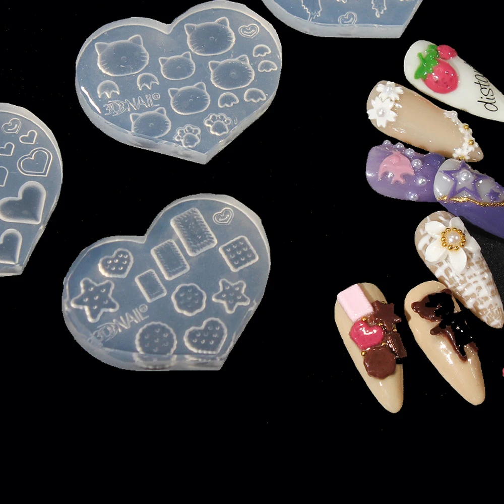 

Tiny Beads for Nail Art, Cute Bear Flowers Heart, Star, Nail Art, Earrings, Silicone Mould, Jewelry Casting Tool, UV Epoxy Resin