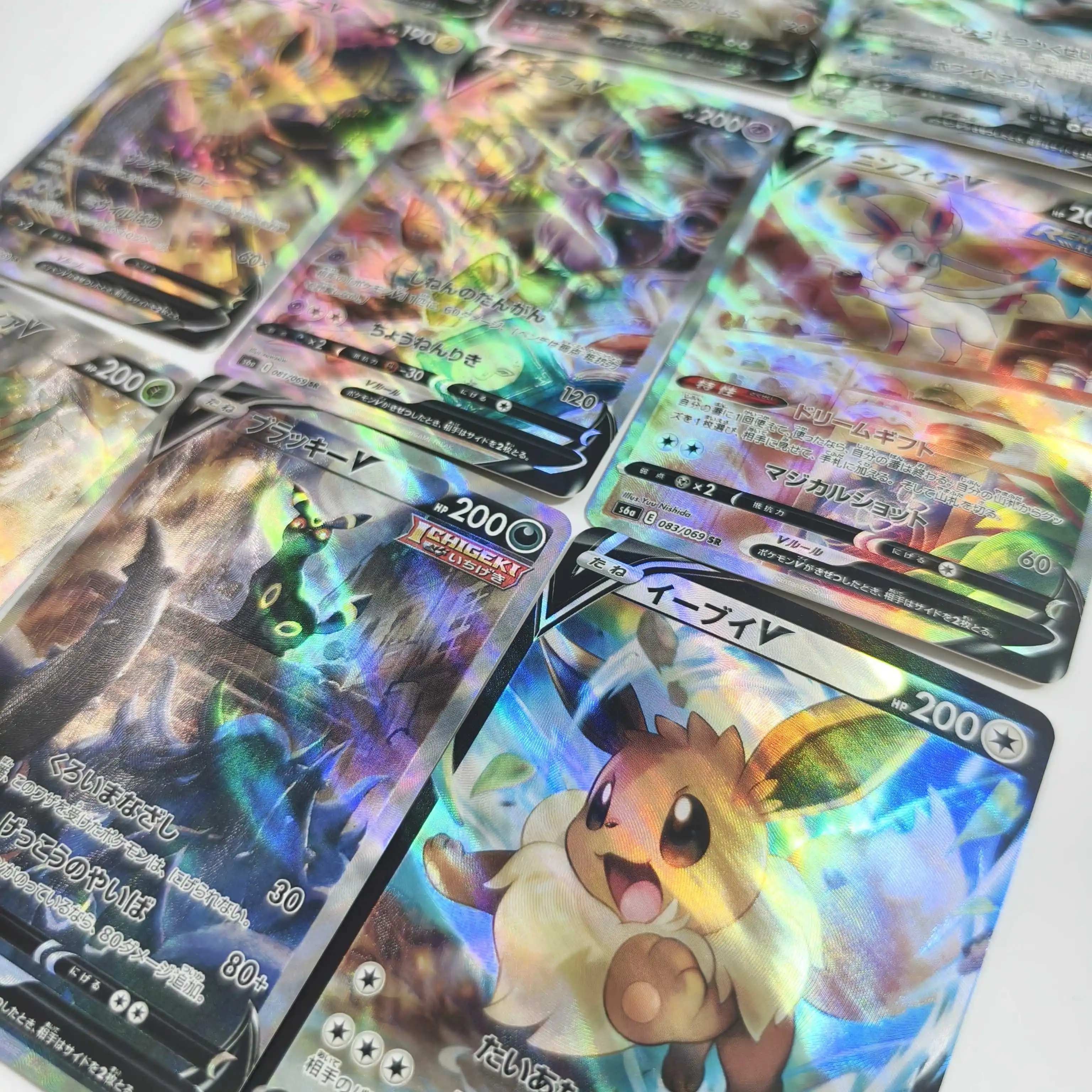

9 Set Game Anime Foil Cards Cartoon Laser PKM Student Diy Book Enshrine Proxy Cards Laser Collection PTCG Festival Gift
