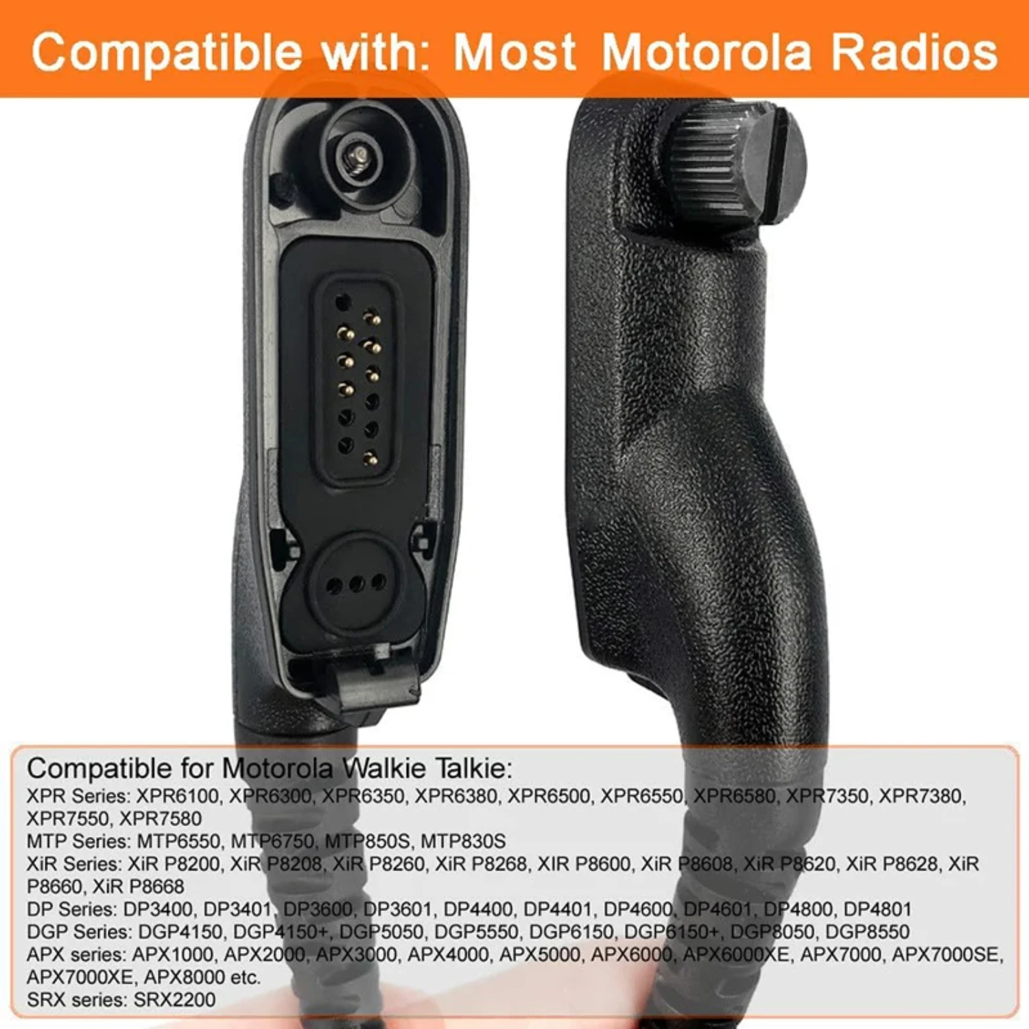 Walkie Talkie Earpiece Radio  Motorola XPR 6350 6550 7350 7550e APX7000 8000 XiR P8200 P8208 P8260 P8268 TwoWay Radio Headset