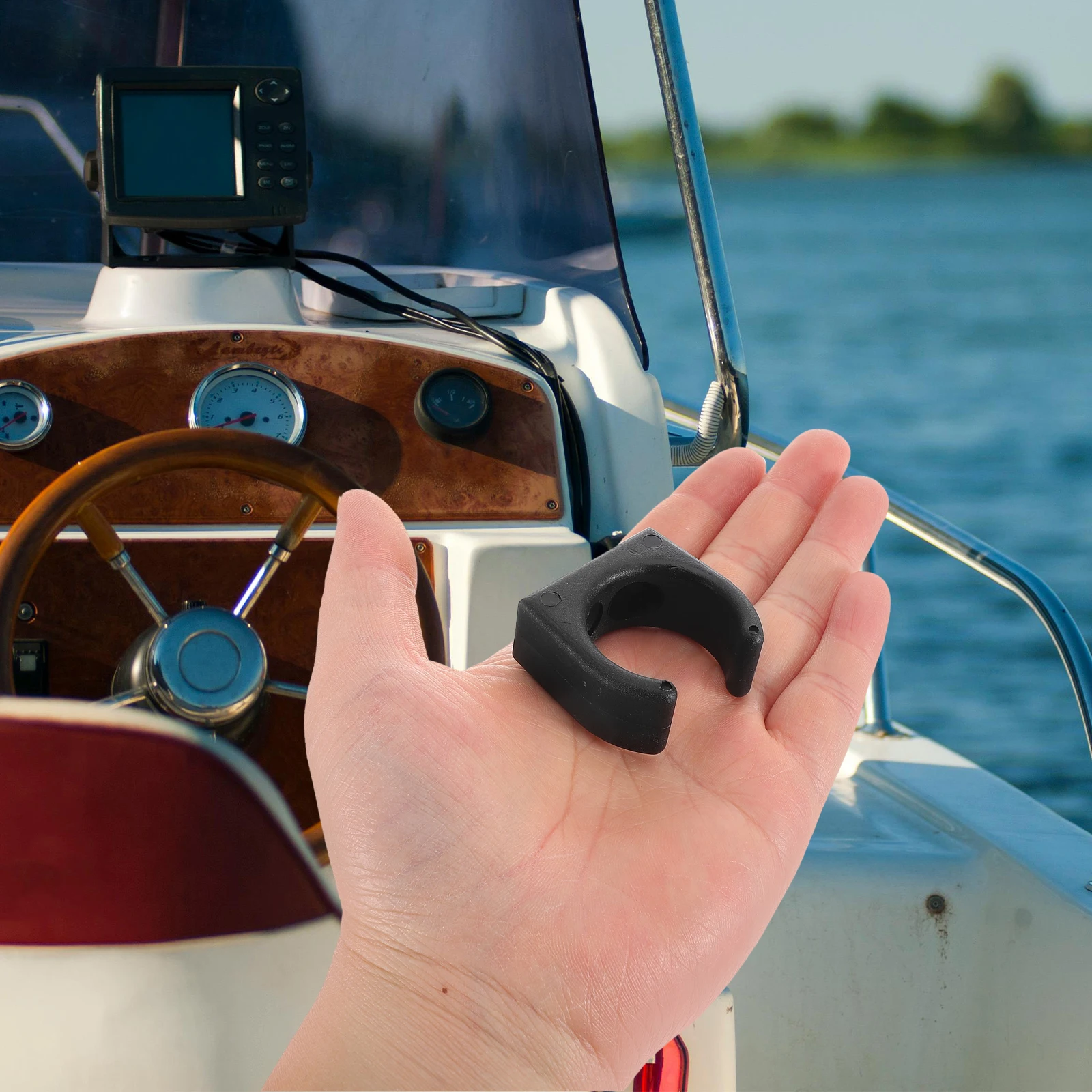 

1pcs Nylon Pipe Clamp Marine Boat Hardware Durable Compression Resistant Easy Install Long Lasting Tube Clamps For Yacht Rv