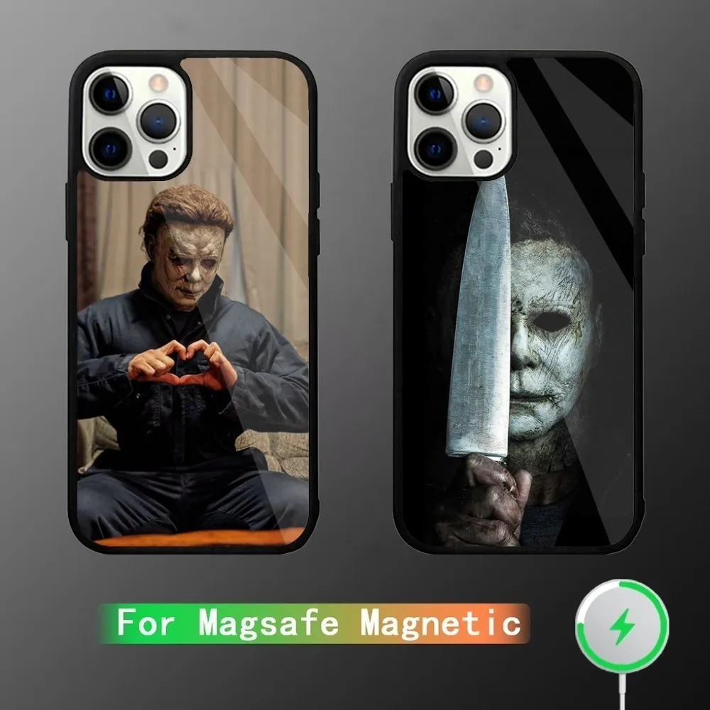 Michael Myers Horror H-Halloween  Phone Case For iPhone 15,14,13,12,11,Plus,Pro,Max Mini Magsafe Magnetic Wireless Charging