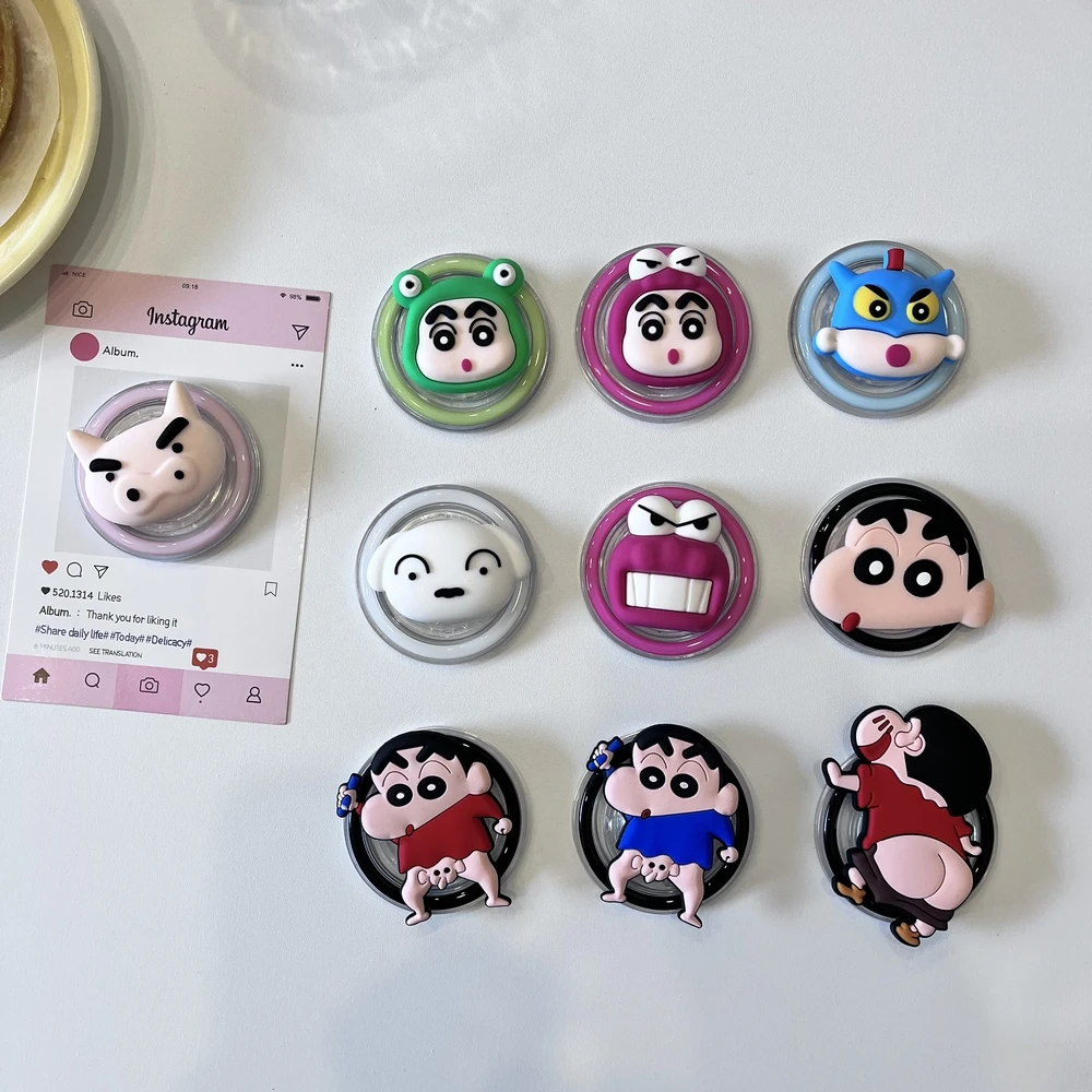 Crayon Shin-chan Magnetic Holder Grip Tok Griptok Phone Stand Holder Japan Anime Support For iPhone Samsung Magsafe Smart Tok