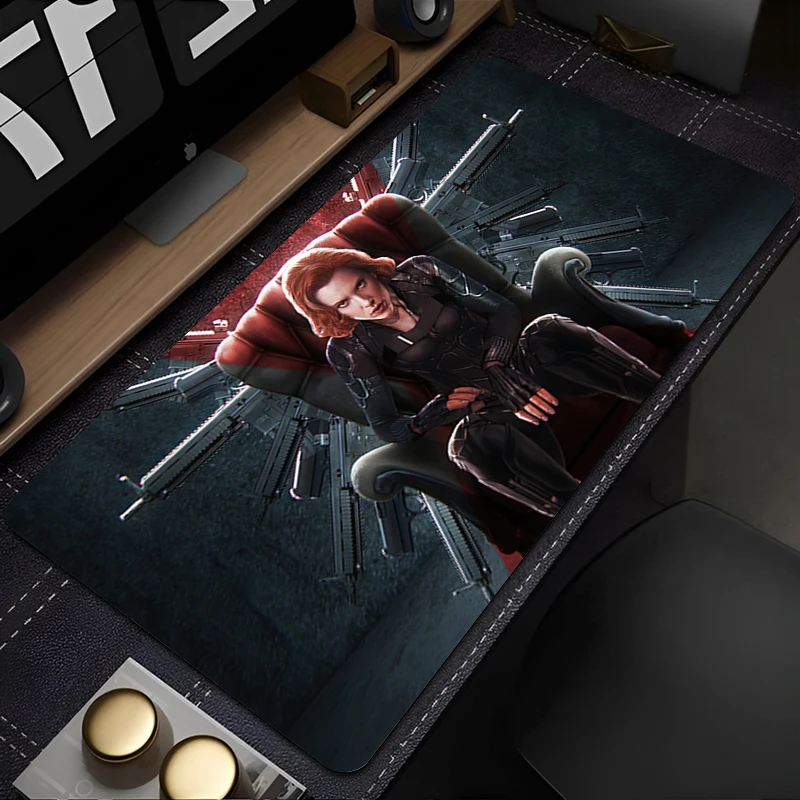 

Pattern Game Mousepad Pad Rubber Mouse Mat Black W-widow Desk Gaming Non Slip Table Mat PC Gamer Cabinet Mousepad Keyboard Pad