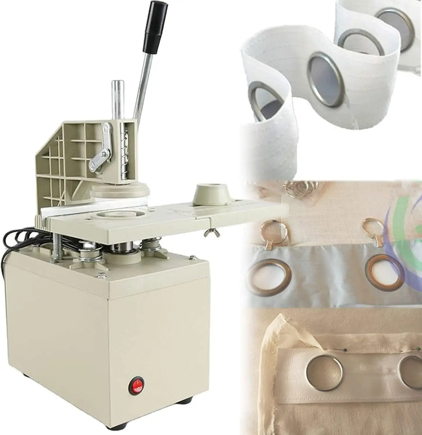 

Electric Curtain Eyelet Punch with 47mm and 53mm Blades,DIY Grommets Hole Punch Tool,300W Professional Curtain Hole Punch,for Pe
