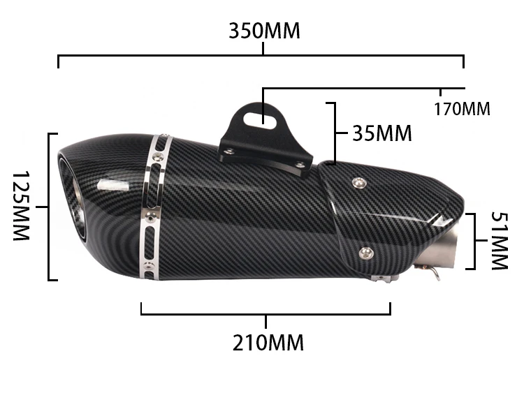 Universal 51mm motorcycle exhaust alpha muffler for R3 MT07 FZ1 R6 R15 ZX6R ZX10 Z900 Z400 1000 CBR1000 GSXR1000 with DB killer