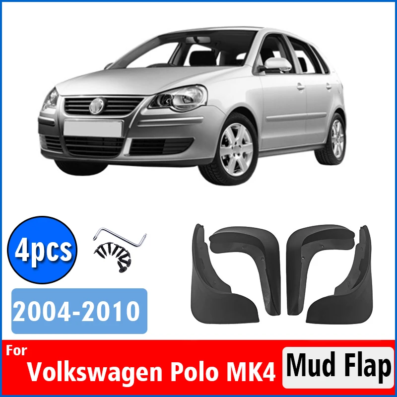 Car Accessories FOR Volkswagen VW POLO MK4 9N 9N3 Mudflaps Fender Mudguard Fenders Mud Flap Guards Splash Front Rear 4pcs