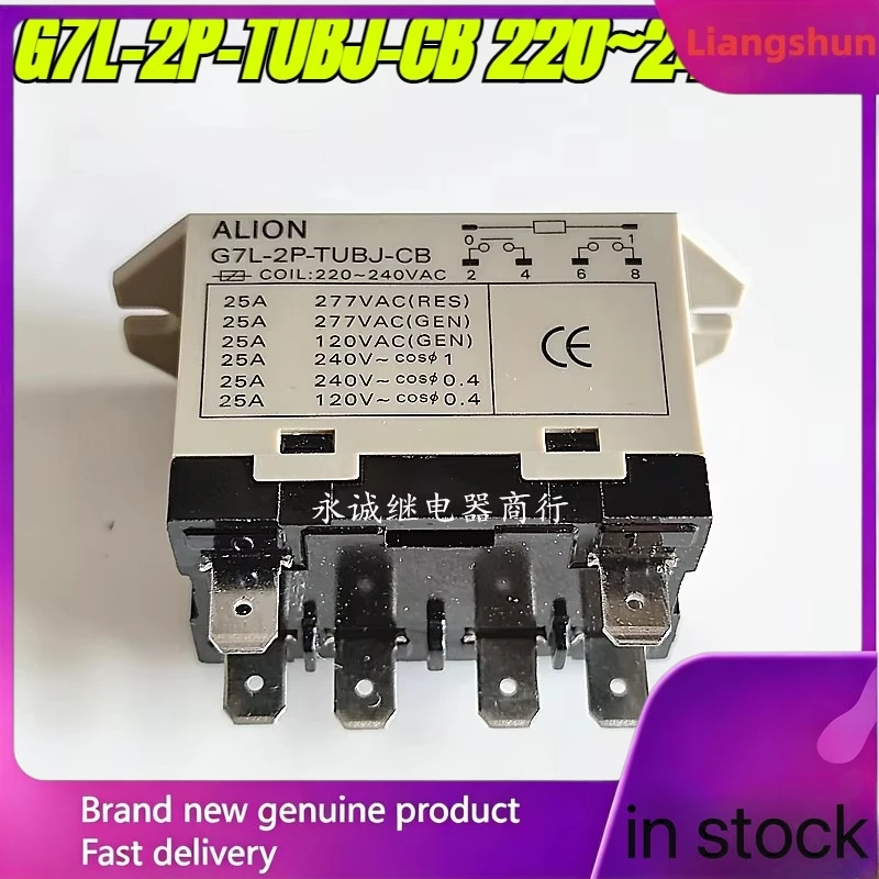 

New 5pcs/lot 100% original genuine relay:G7L-2P-TUBJ-CB 220~240VAC 6pins 841-S-2A electromagnetic relay