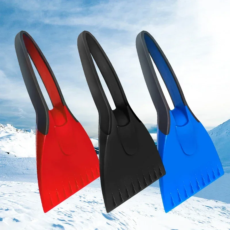 Car Multifunctional Snow Shovel Mini De-icing & Defrosting Silicone Shovel Anti-skid Handle Three Colors Available Auto Parts