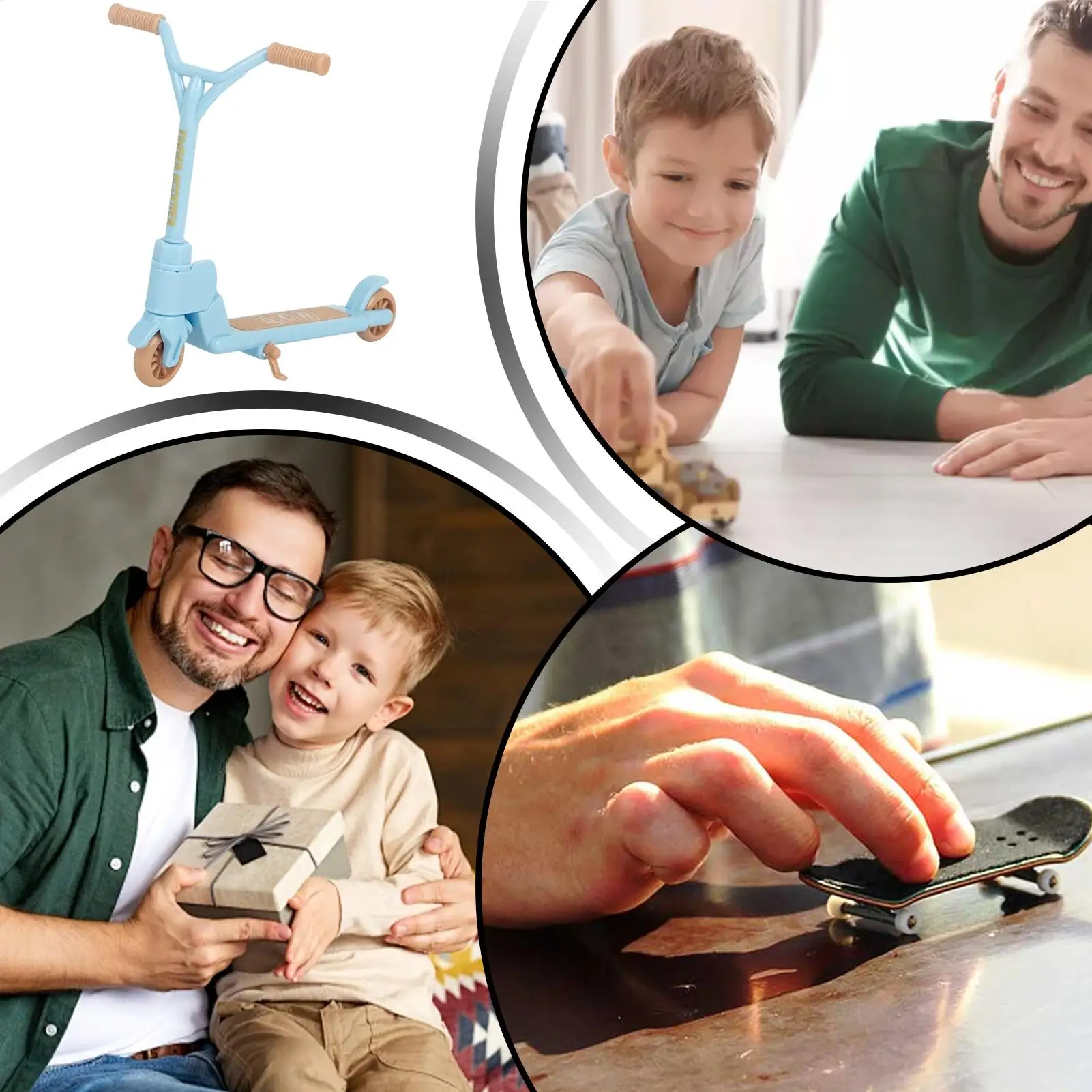 Patinete de juguete de dos ruedas, dispositivo de escritorio antideslizante plegable, Scooter con yema del dedo para niños, fiesta, hogar, escuela, viaje, entretenimiento