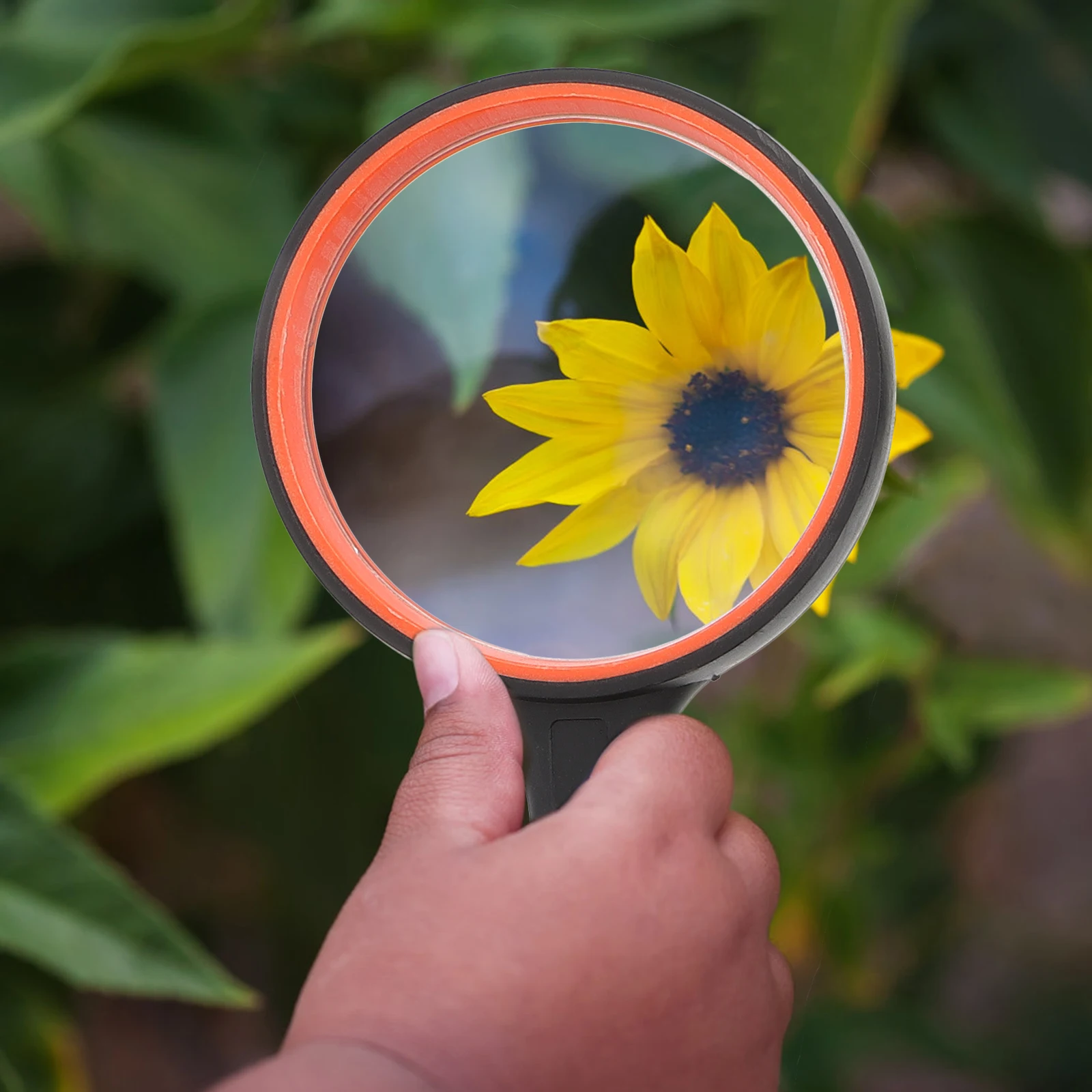 

H held Magnifying Glass Rubber H 10x Magnifier for Elderly Reading Kids Observation Teaching Aid Portable Mini Telescope