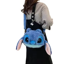 Stitch Creative Personality Doll Messenger Bag Female Cartoon Cute Girl Heart Plush Mobile Phone Bag Children's Handbag Gift