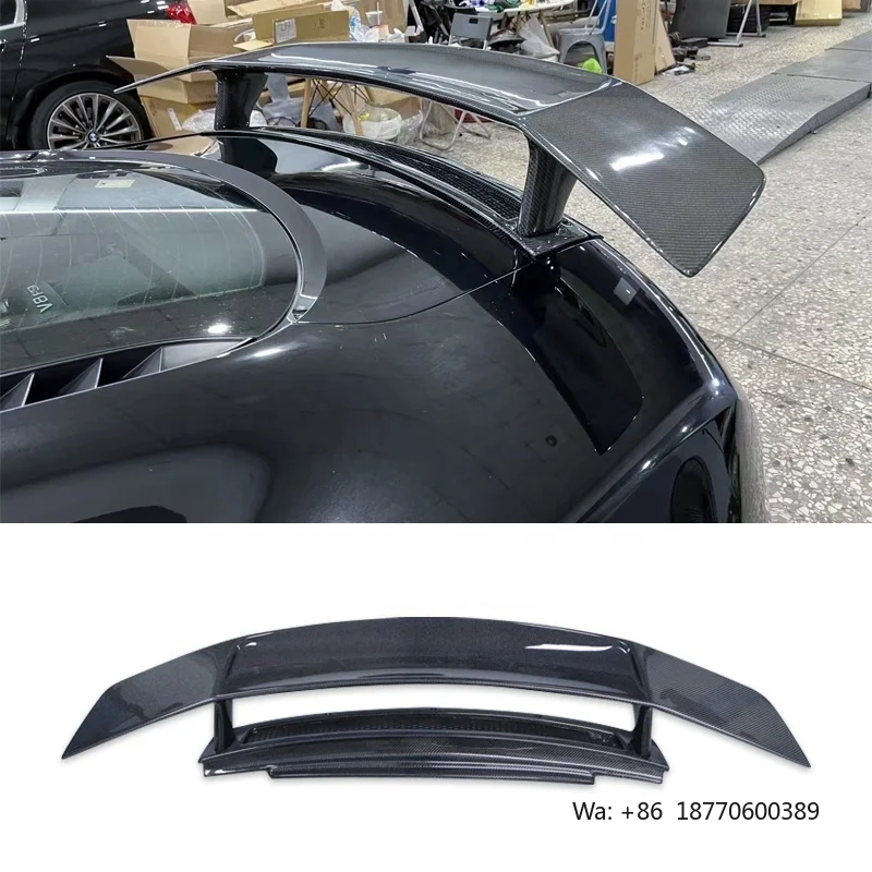 

High Quality GT -V Style Carbon Fiber Double Deck Rear Wing Spoiler for Audi R8 V8 V10 2008-2015 Rear Trunk Lip