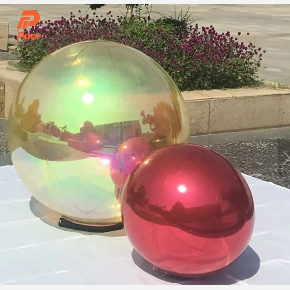 Pvc Reflective Inflatable Mirror Ball Decorative Inflatable Iridescent Hot Sealed Mirror Ball