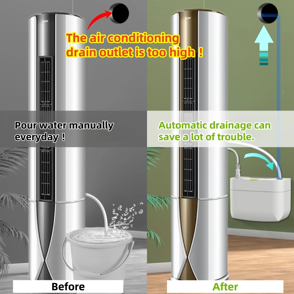 220V  Air Conditioner 3P Drainage Pump Automatic Ultra-quiet Condensate Removal Lift Pumps For 1-3P On-hook Air Conditioner