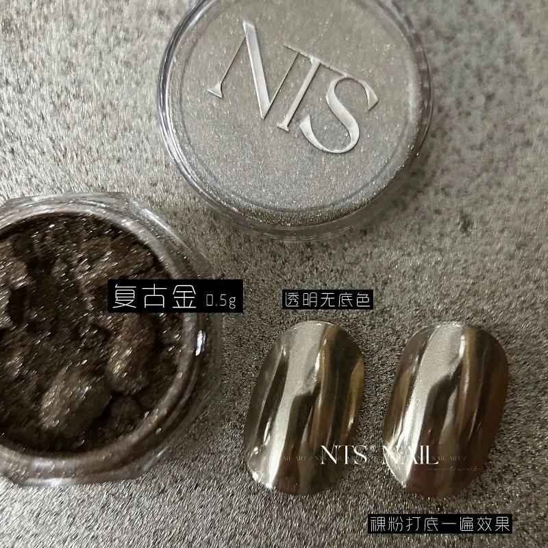 6 ألوان التيتانيوم بريق مرآة مسحوق مسمار مسحوق معدني اللون مسمار الفن تلميع رقائق الكروم الصباغ مسمار الفن الديكور