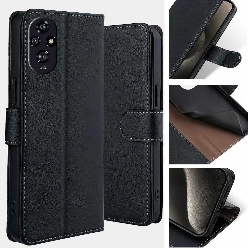 For Honor 200 5G Flip PU Leather Wallet Case RFID Blocking Multi-Card Holder Phone Cover for Honor 200 Lite 5G Phone Bag Funda