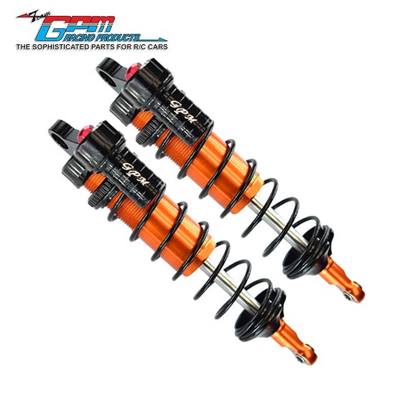 Amortiguadores de resorte ajustables en forma de L delanteros de aluminio GPM para camión Monster Sledge 1/8-95076-4