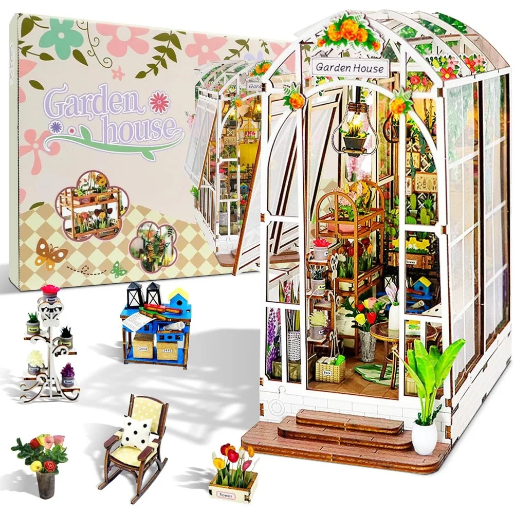 

Миниатюрный набор книжных уголок для взрослых «сделай сам» со светодиодной подсветкой, 3D-головоломка, декор для книжной полки, подарок для подростков и женщин