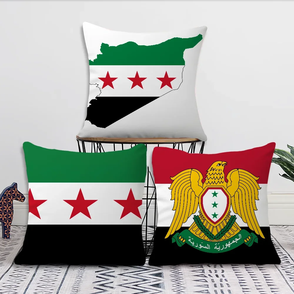 The Syrian Arab Republic  Flag living Room Home Sofa Office pillow Cover Comfort Decoration Nordic Simplicity decorative