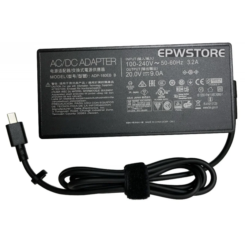 

AW+20V9A 180W AC Adapter Charger For ASUS ROG Zephyrus G14 GA403U GA403UI Rectangle