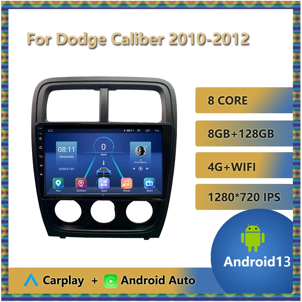 

Android 13 Car Radio For Dodge Caliber 2010 2011 2012 Multimedia Video Player Navigation GPS 4G Carplay Autoradio Bluetooth Auto