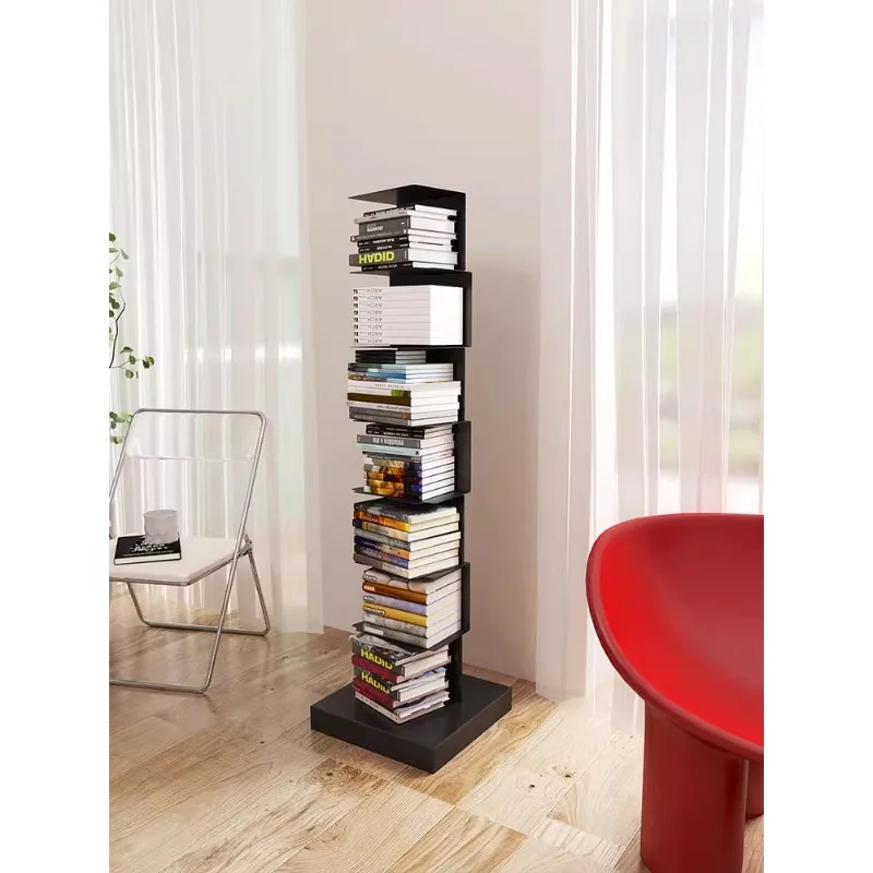 

Internet celebrity invisible creative three-dimensional children corner stainless steel bookshelf floor shelf bookcase