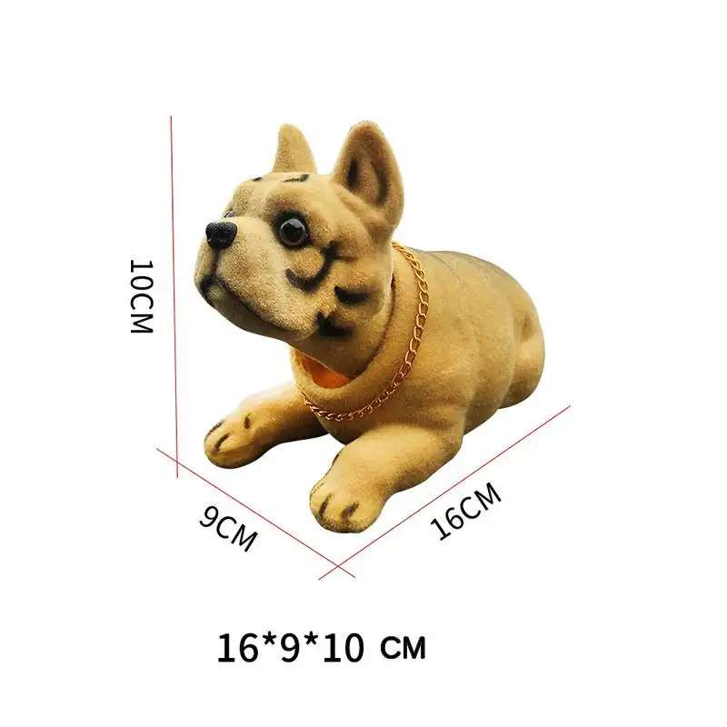 Moxeupon Figurine Chien à Tête Secouante Pour Tableau De Bord – Décoration De Voiture En Résine, Taille 15x8x6,5 Cm