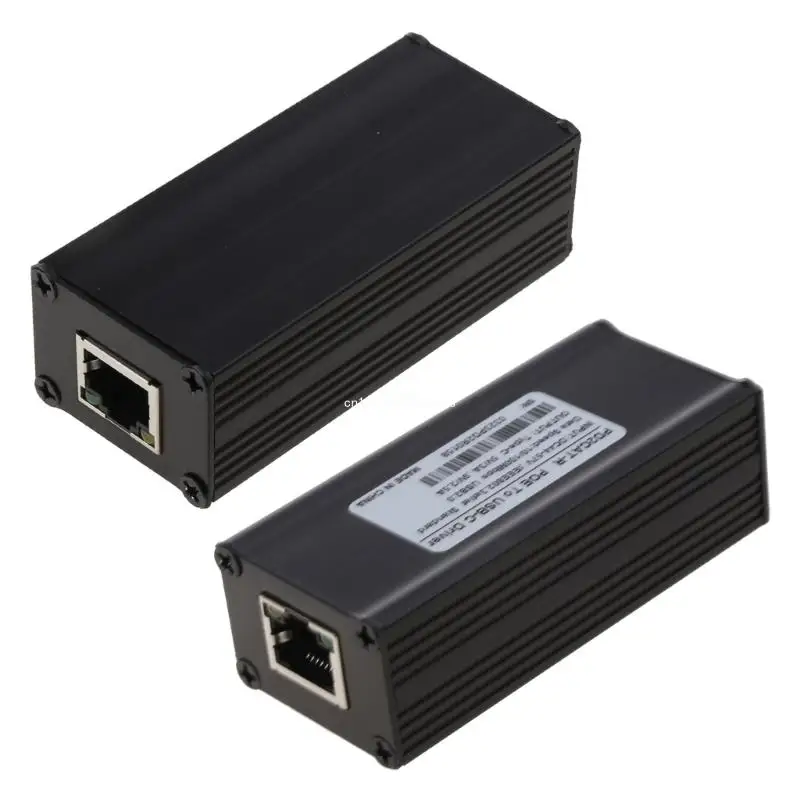 PoE naar Type-C Converter 48V PoE naar UsbC Ethernet Adapter Kaart 10/100Mbps PD3.0 Opladen 1500V Hoogspanning Isolatie Dropship