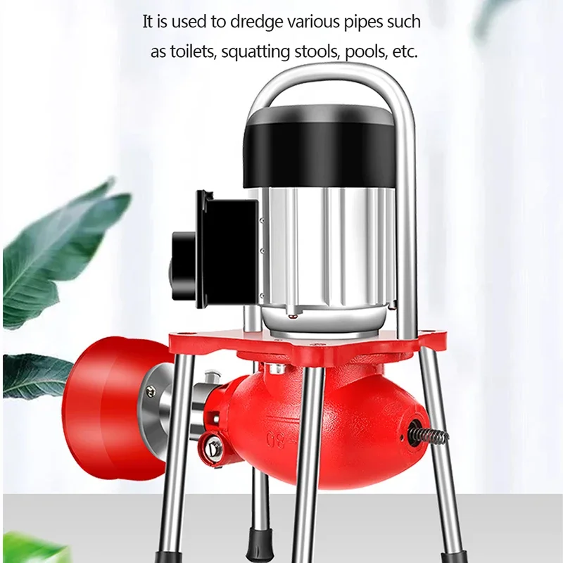 

1200w High-Efficiency Electric Water Pipe Dredge Machine Aluminum Toilet Floor Drain Dredge Cleaning Machine