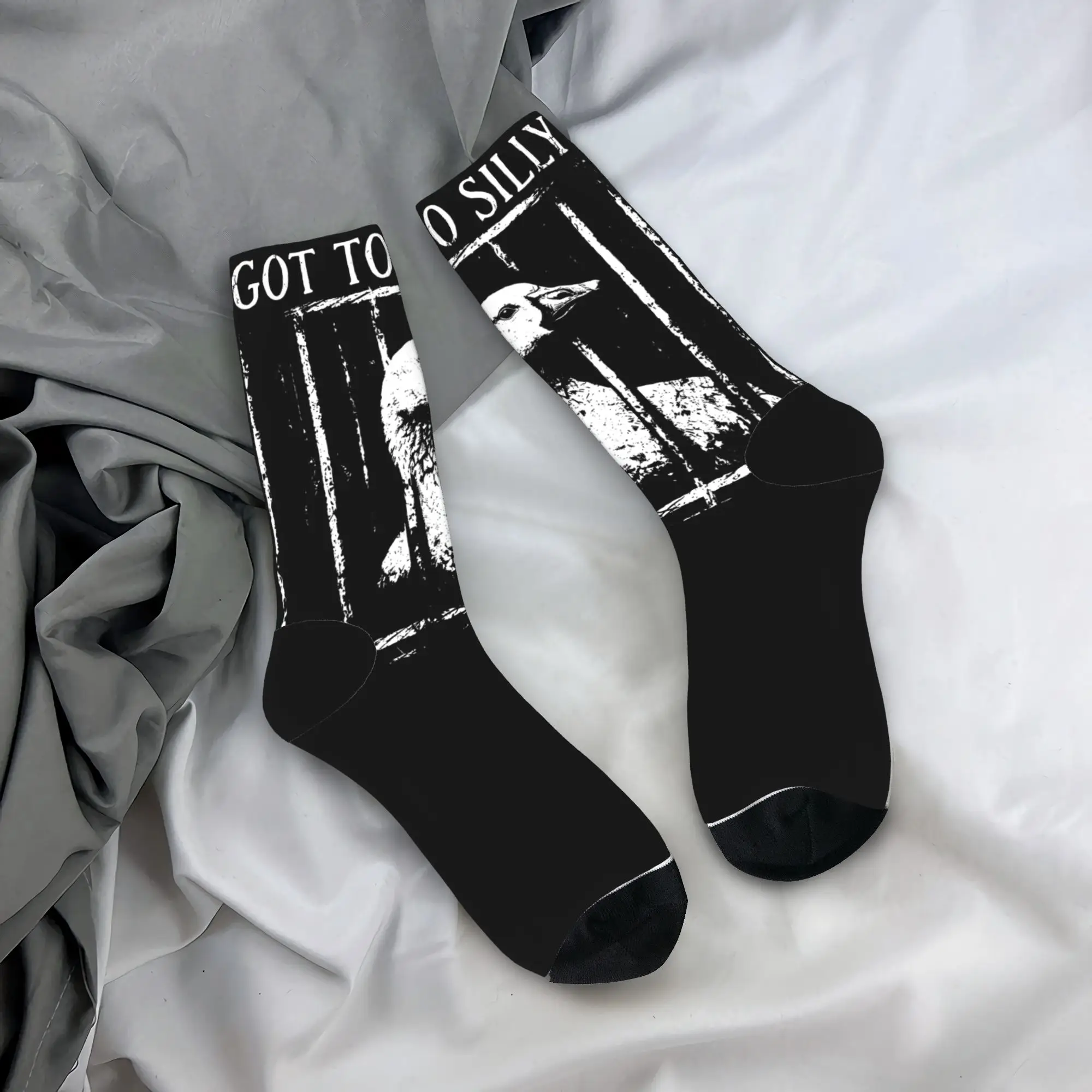 Funny Goose Got Too Silly Stockings  Funny Socks Adults Men Breathable Socks Autumn Running Design Anti-Slip Socks Gift Idea