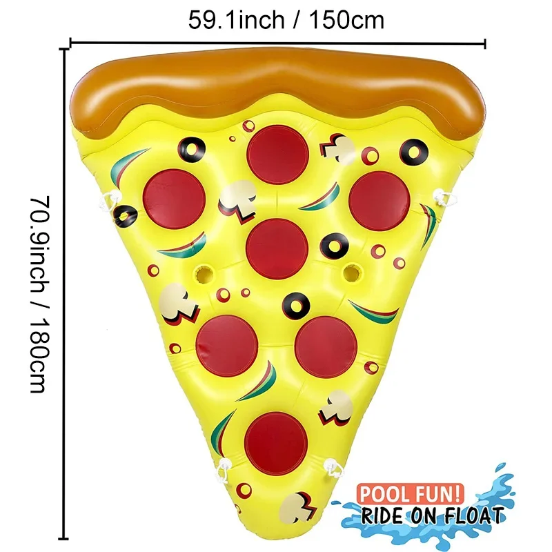 Pizza Aufblasbarer Pool für Erwachsene, Ponton, große Poolliegen, aufblasbares Floß für Schwimmbad, See, Strand, Party, Sommerspaß
