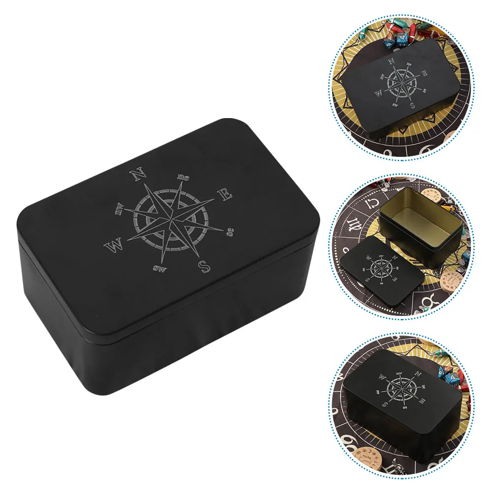 

Iron Tarot Cards Storage Box Metal Case Compact Design Secure Closure For Playing Cards Jewelry Gift Organizer Container
