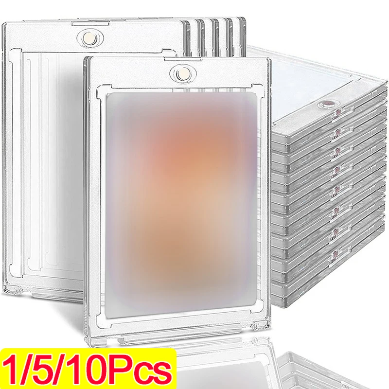 35PT Hard Magnetic Card Holder for Kpop Idol Photo Cards Protective Sports Trading Card Toploaders Sleeves Display Case
