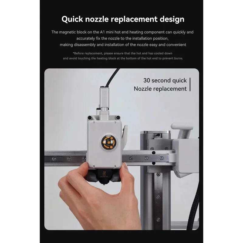 مجموعة Hotend لمختبر Bambu A1/A1 سرعة سريعة صغيرة لمجموعة H2D hotend 0.2/0.4/0.6/0.8 مللي متر فوهة فولاذية صلبة أجزاء طابعة ثلاثية الأبعاد