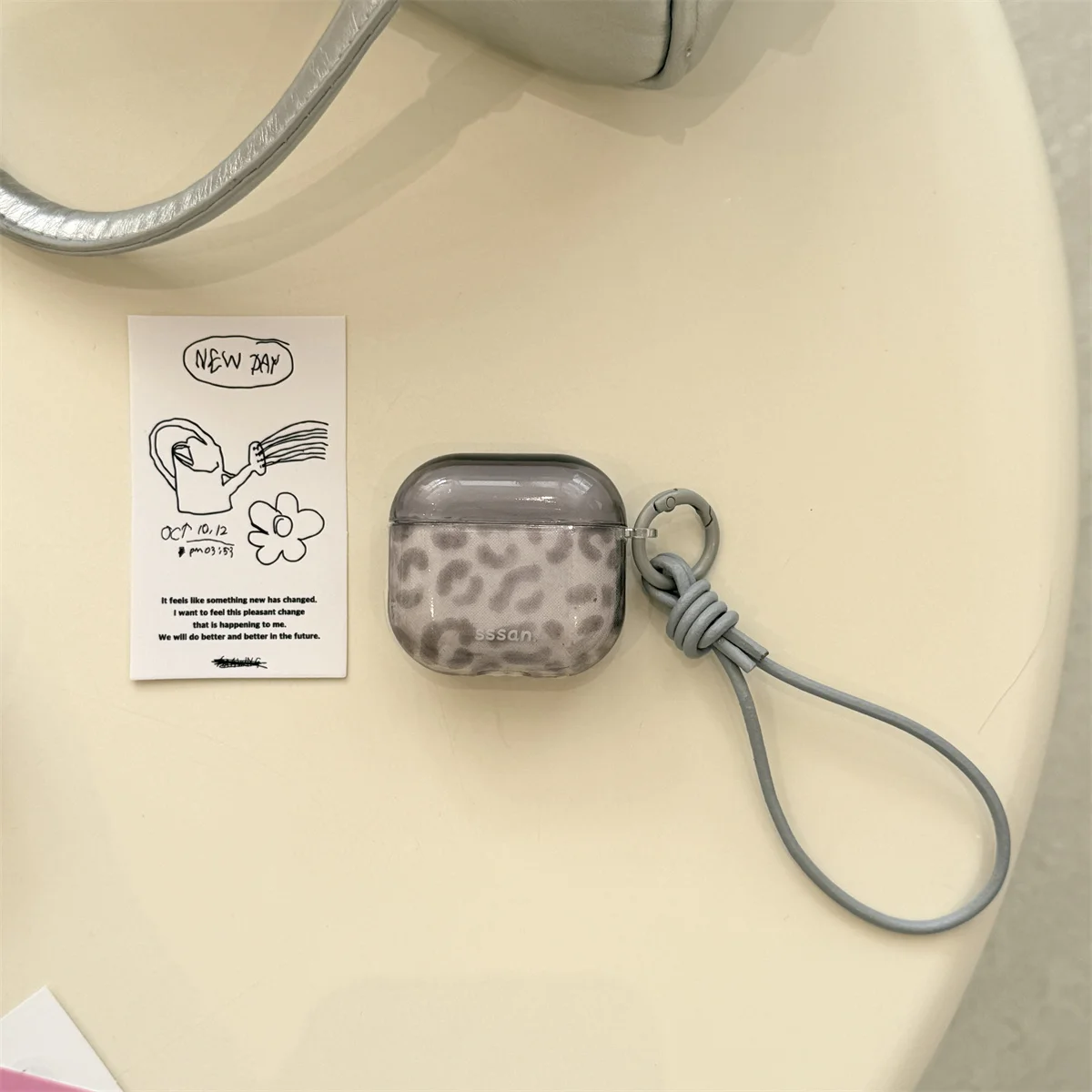 

New Ins Cute Cartoon Blue bow Earphone Case For airpods 1 2 3 4 pro 2nd Generation case Keychain funda Wireless Cover