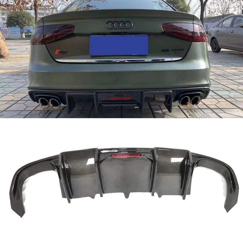 

KB Style A4 S4 B8.5 SPORT Диффузор заднего бампера из углеродного волокна с подсветкой для Audi A4 S4 2013-2016