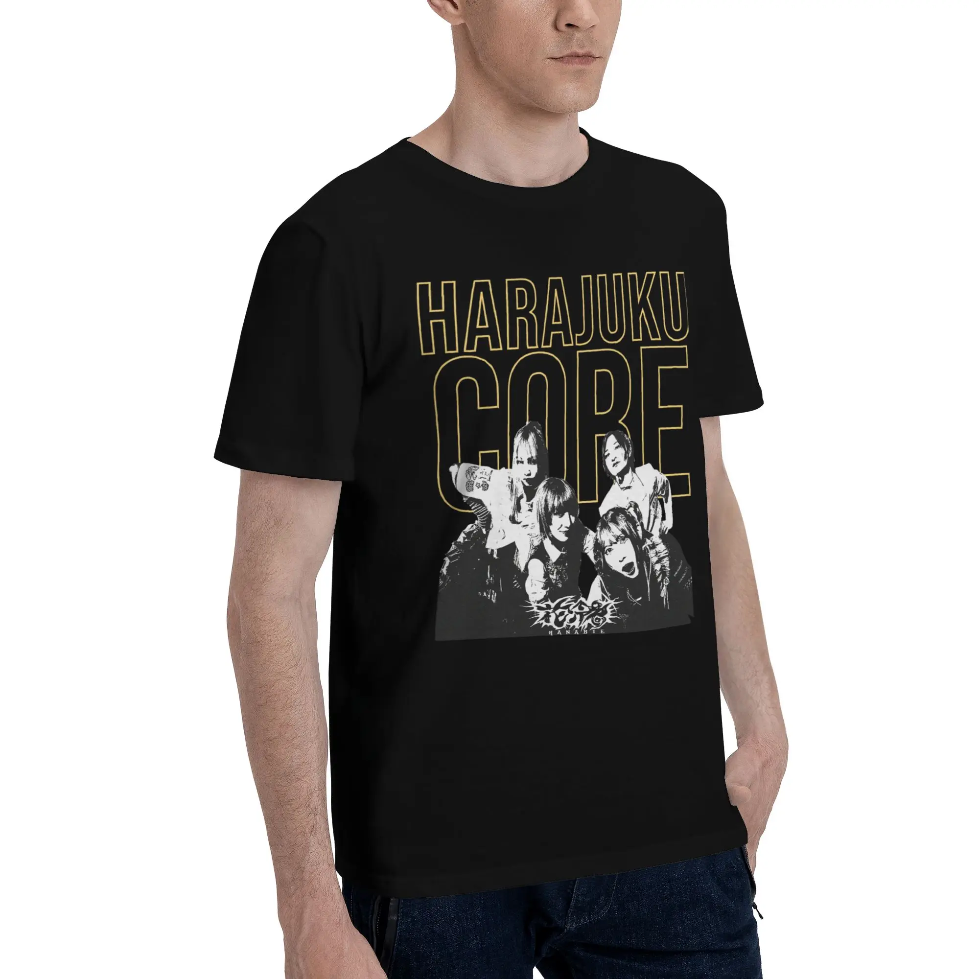 Men Women Graphic Hanabie Band   Tee T Shirt Pure Cotton  T-shirts Clothing