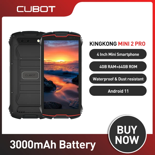 Cubot KingKong MINI 2 Pro Waterproof Mini Smartphone 4GB+64GB 4 Inch Dual  SIM 4G GPS Face ID Mobile Phone 13MP Camera - AliExpress