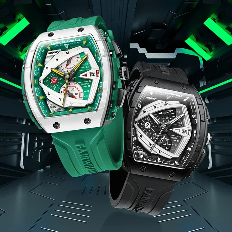 

Mark Fairwhale 5690 Relojes Para Hombres Fashion Sports Quartz Men's Watch Waterproof Chronograph Calendar Watches for Men