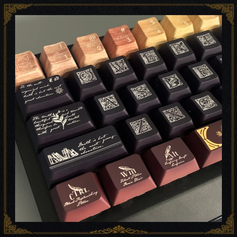 

Mysterious spell original magnetic axis wooting60he mechanical keyboard keycap 87 hot sublimation PBT104 key