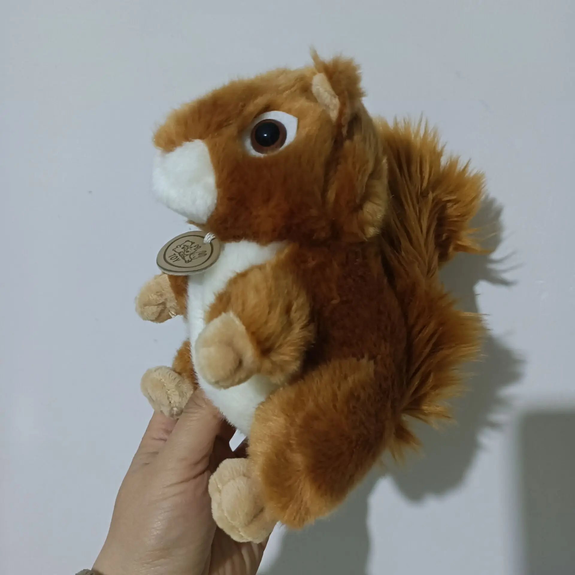 Petit jouet écureuil en peluche, mini poupée écureuil de haute qualité, cadeau d'environ 17cm