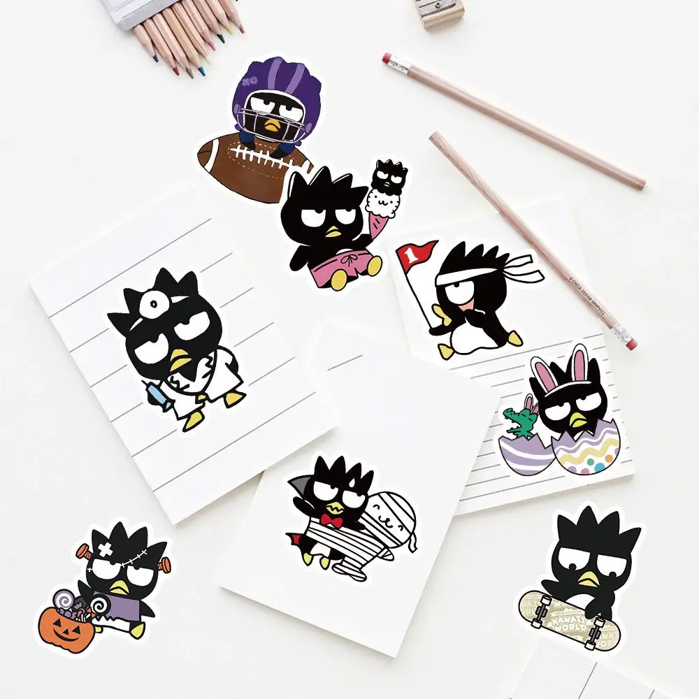 

50pcs Sanrio Kawaii Bad Badtz Maru Sticker Cute Cartoon Mobile Phone Suitcase Glass Waterproof Sticker Anime Accessories Gift