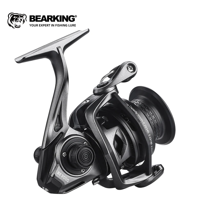 BEARKING-Stainless Steel Bearing Fishing Reel, 9 + 1BB, Fishing Reel Dragging System, 9Kg Maximum Power, Brand GE Series, 5.7:1