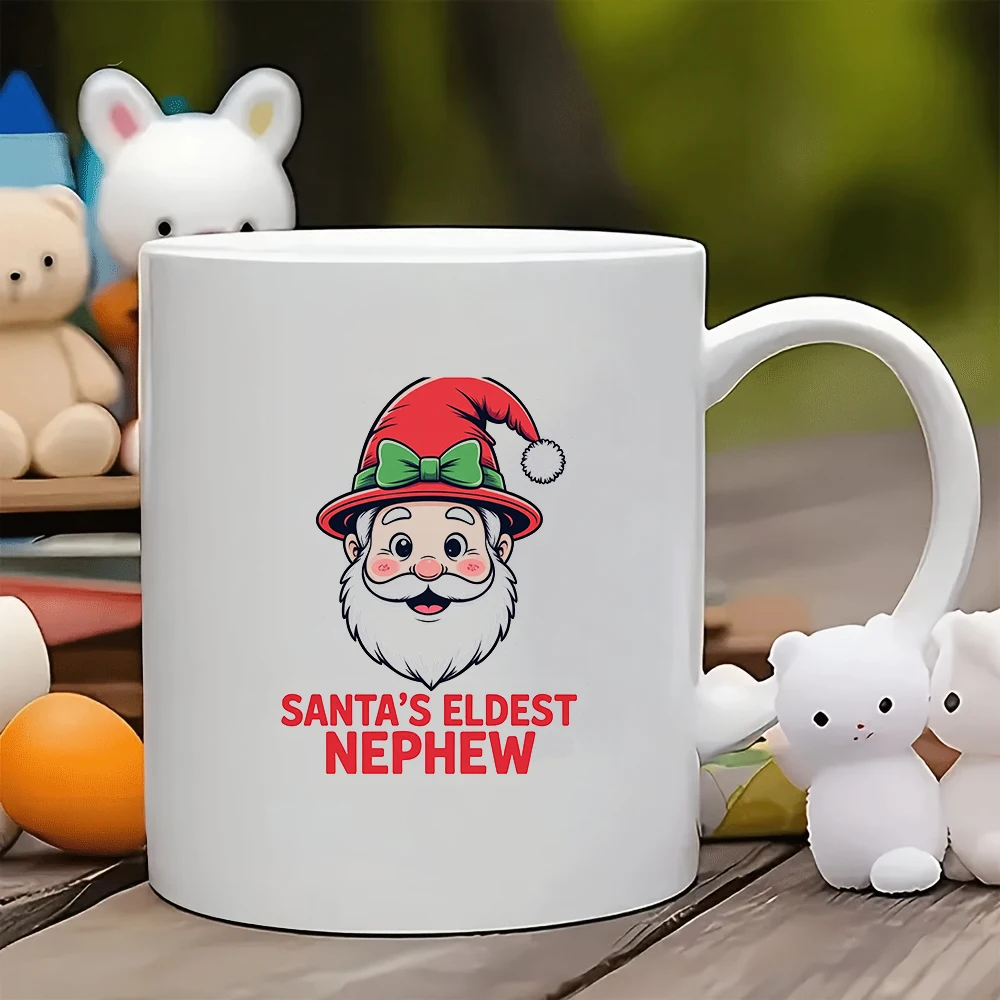 

11oz cartoon Santa's Eldest Nephew Christmas Cup Kids Water Cup Family Office Coffee Cup Set - Perfect Christmas Gift